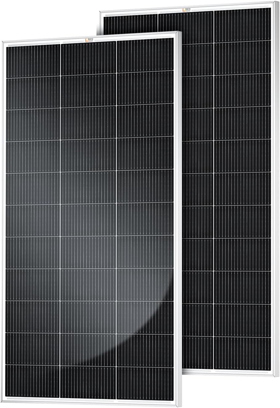 RICH SOLAR Panel solar monocristalino de 300 W, 12 V, 18 BB, 2 paqu...