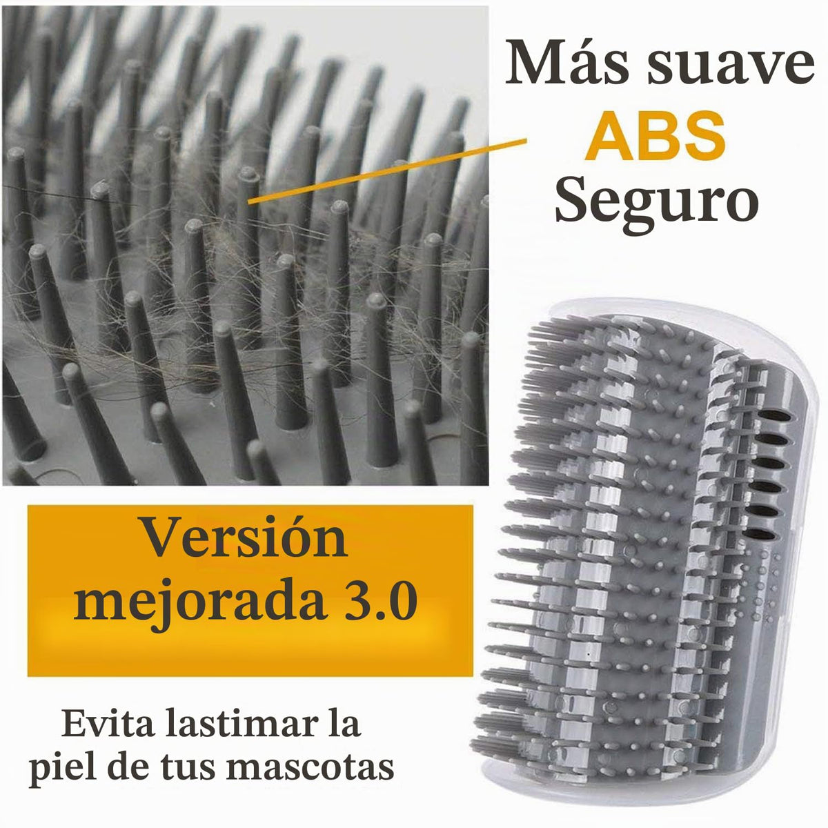 Peine de peluquero para gatos 3.0 más suave con hierba gatera, pein...