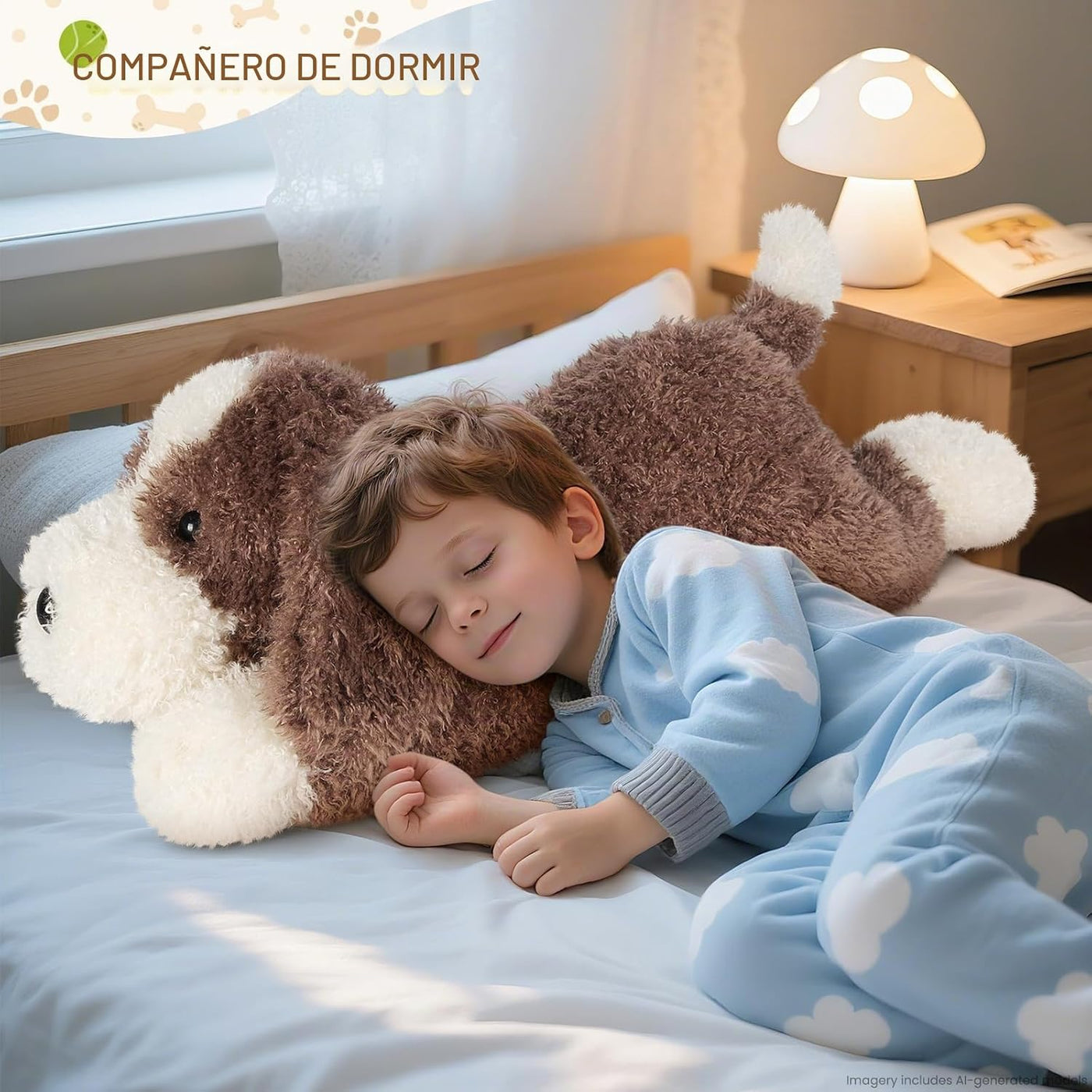SuzziPals Perro Gigante de Peluche Marrón de 76 cm, Animal de Peluc...