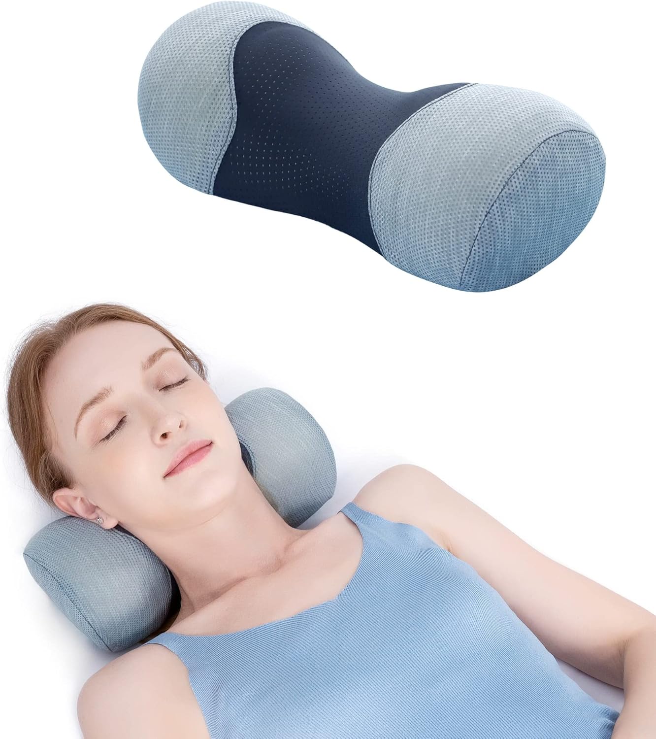 Bespilow Almohada pequeña para dormir, almohadas cervicales para al...