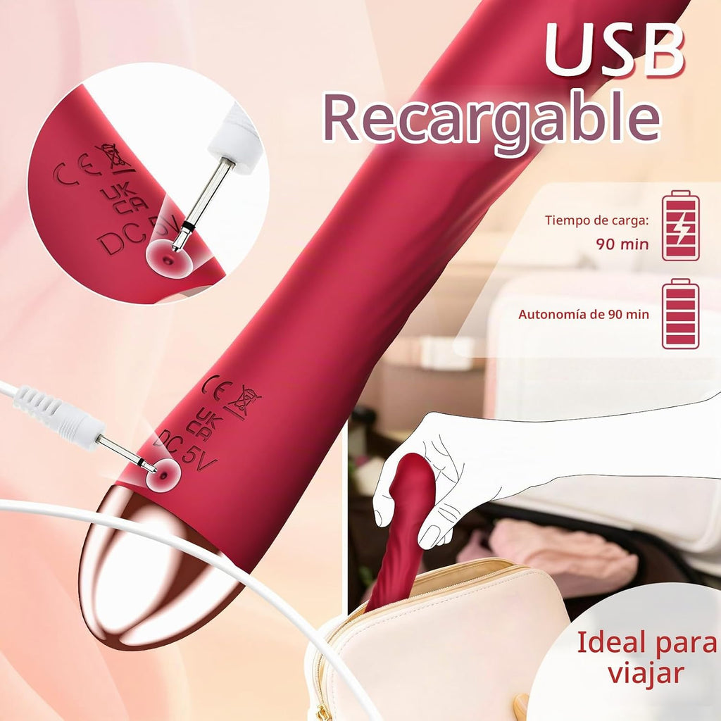 Erncuuc Consolador vibrador realista, juguetes sexuales para adulto...