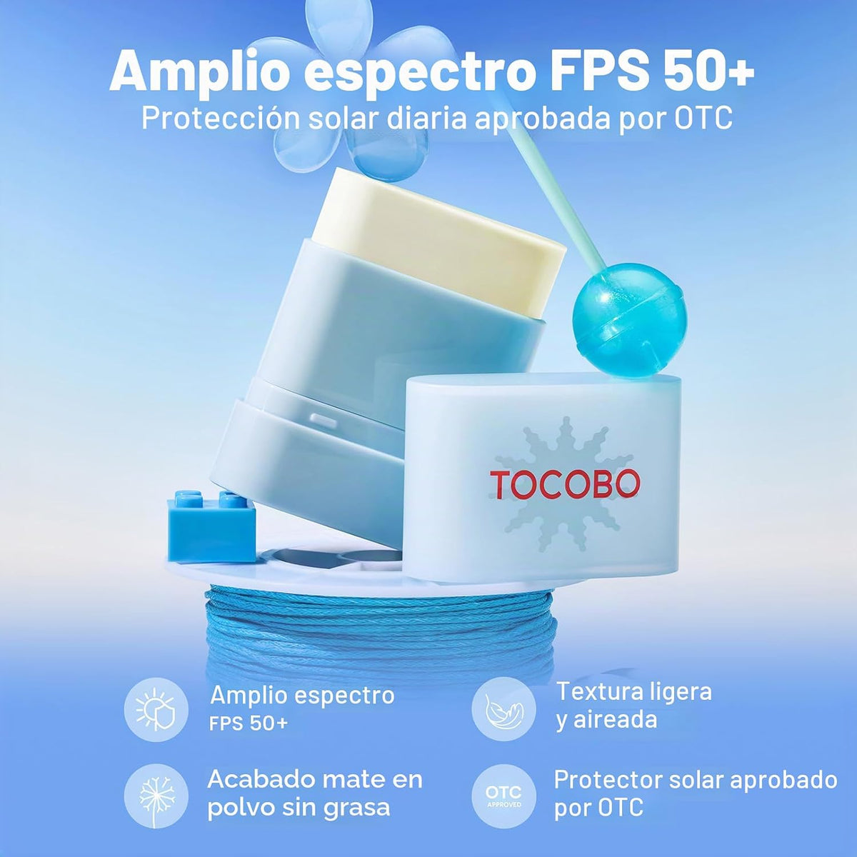 TOCOBO Mini Cotton Airy Sun Stick (Mini_Stick) (1 unidad (paquete d...