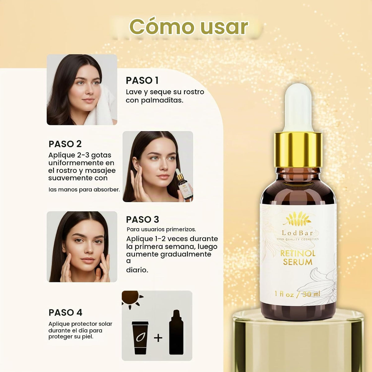 Lodbar Suero de retinol para cara, Bakuchiol Retinol Rejuvenation A...