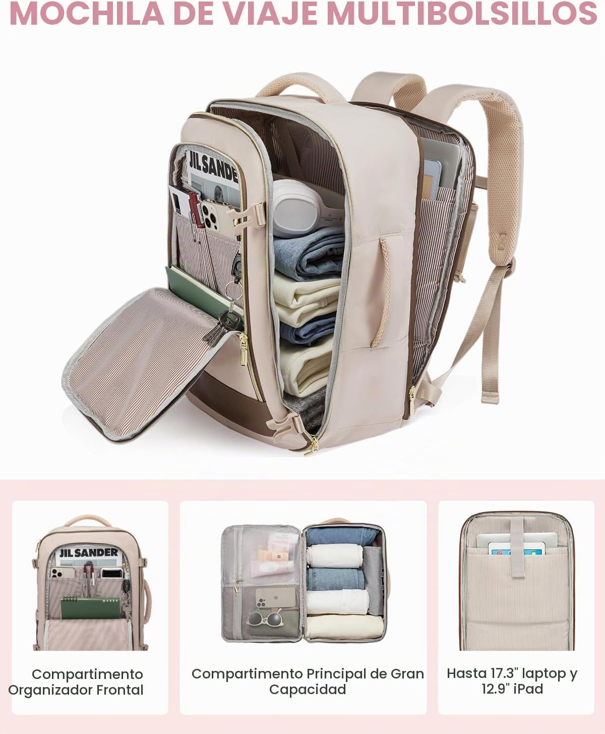 LOVEVOOK Equipaje de mano 22x14x9 Maletas de viaje aprobadas por ae...