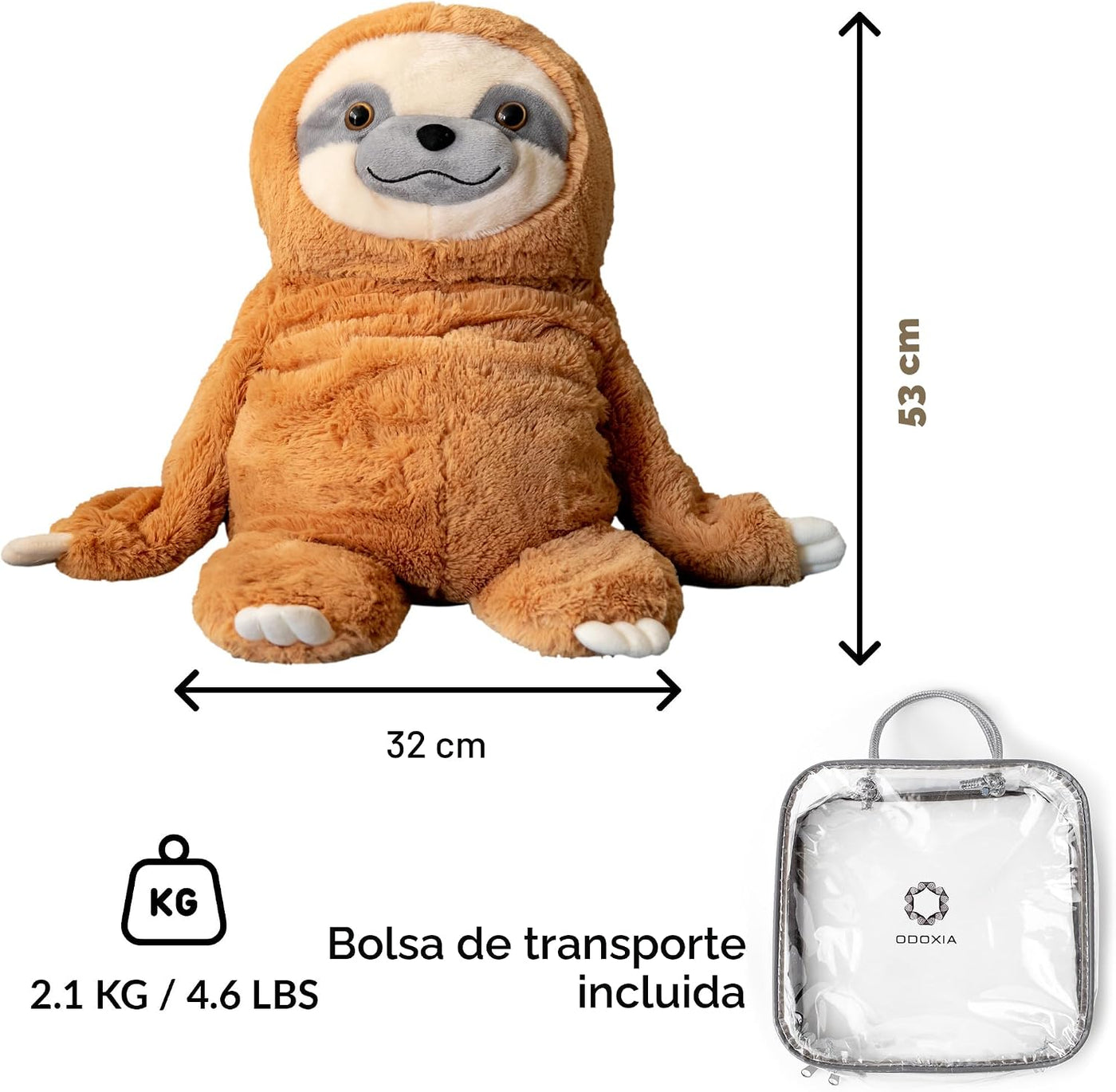 Animal de peluche con peso para la ansiedad, calmante y reconfortan...