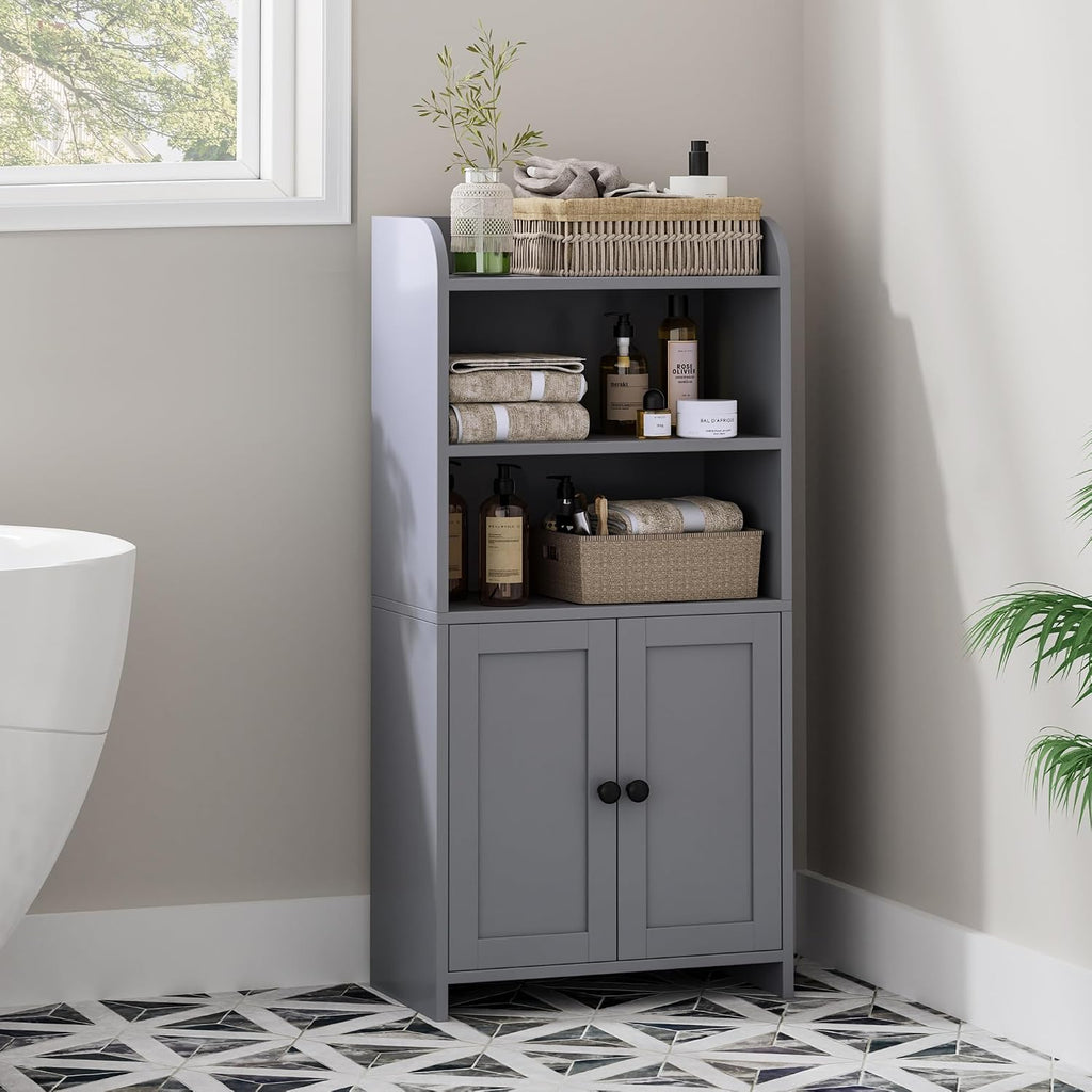 Homhedy Armario de almacenamiento de baño pequeño, almacenamiento i...
