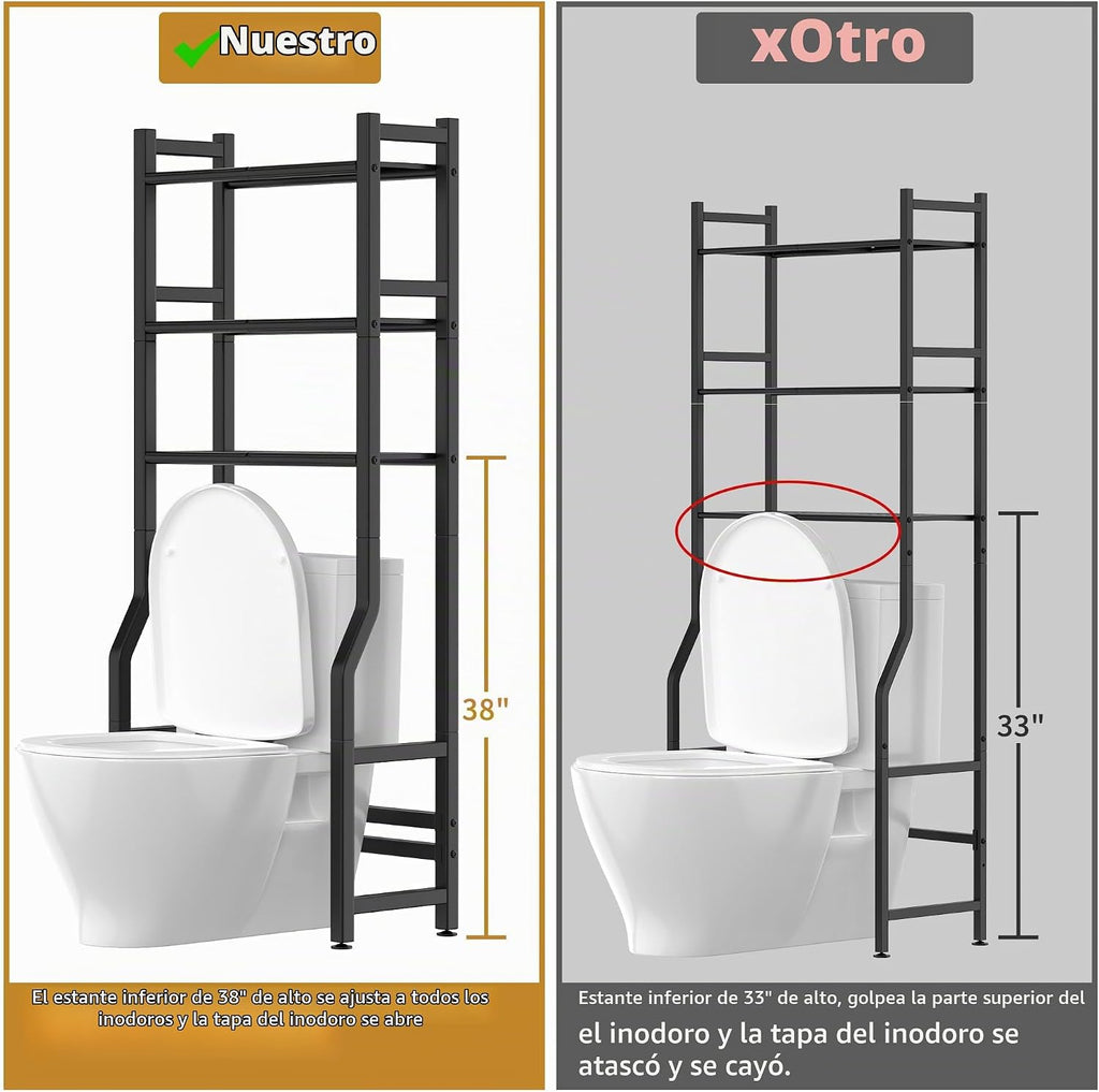 Livilord Estante de almacenamiento de 3 niveles sobre el inodoro co...