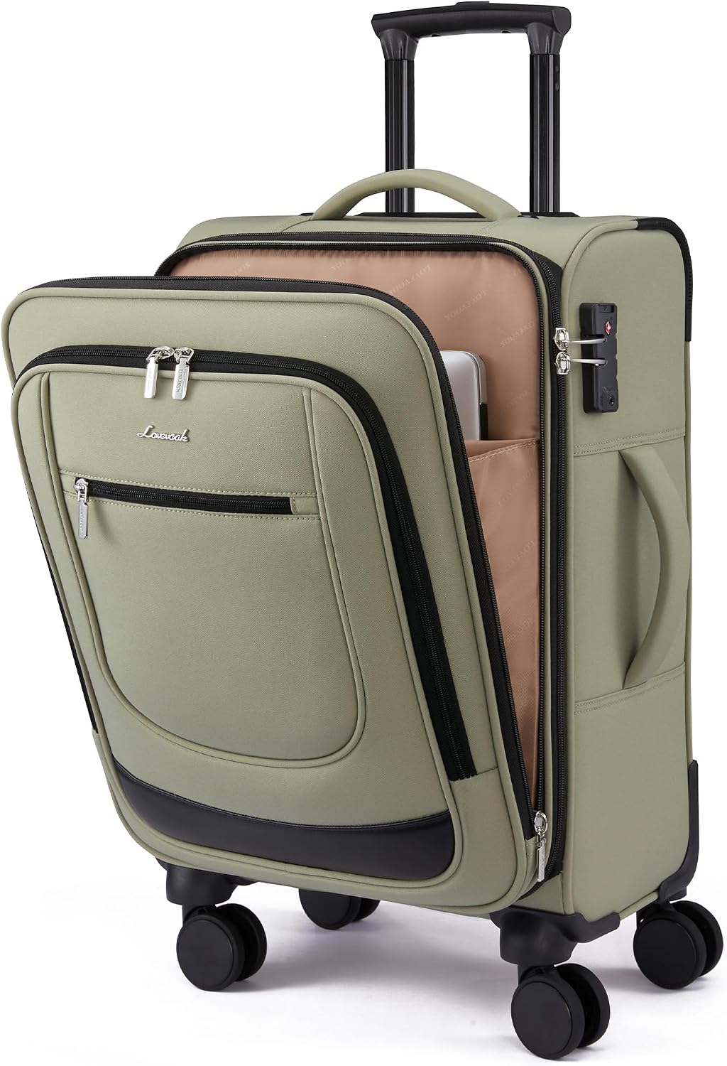 LOVEVOOK Maletas Softside con ruedas para viajes para mujeres y hom...