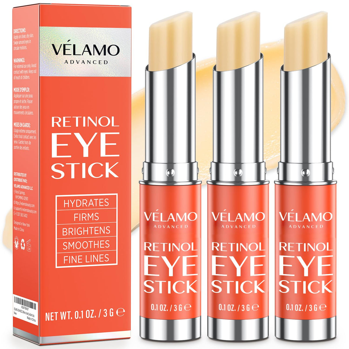 VELAMO ADVANCED Retinol Eye Stick: bálsamo renovador y reafirmante...