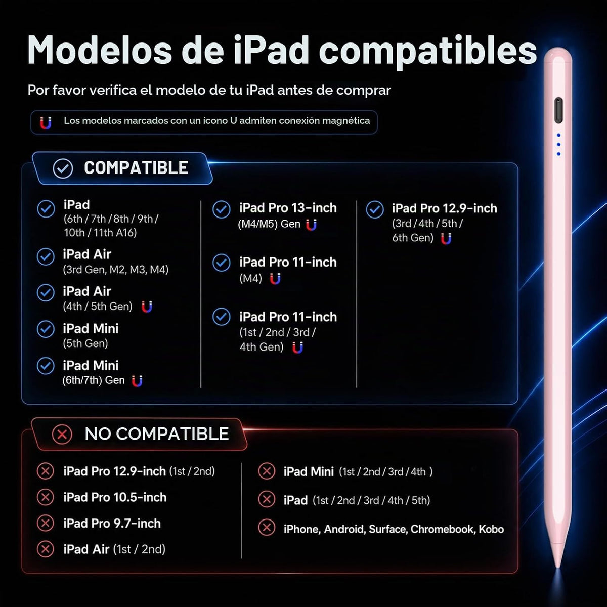 HATOKU Stylus Pen para Apple iPad 2018-2026 para tomar notas y dibu...