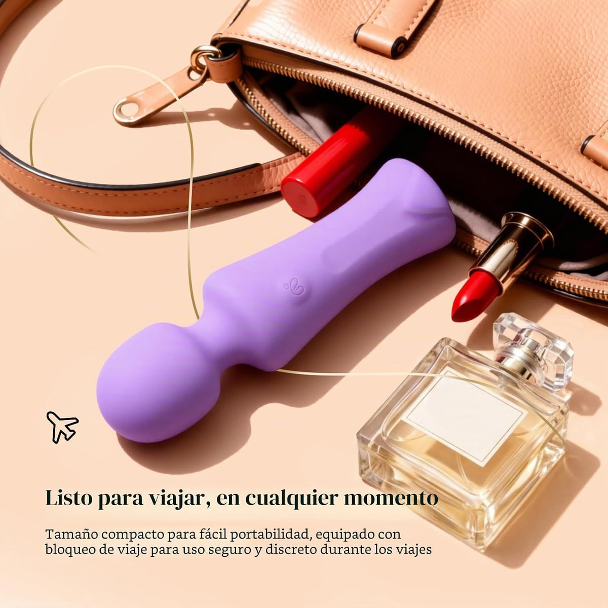 Tracy's Dog Vibrador de varita de bolsillo, mini masajeador ina...