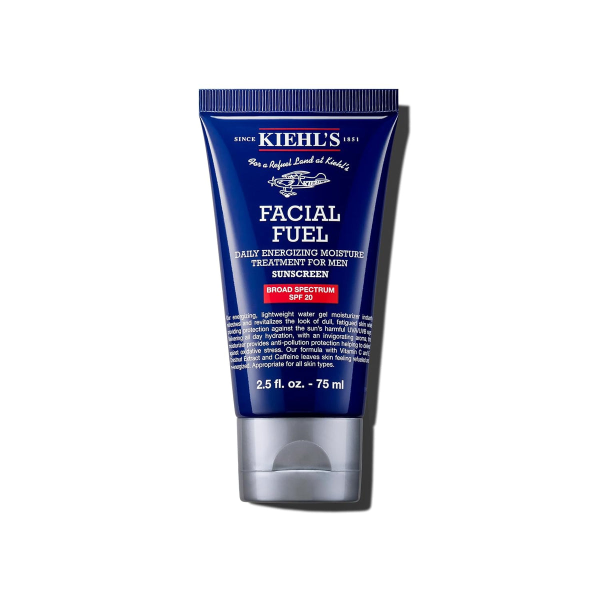 Kiehl's Hidratante Facial Fuel para Hombres con SPF 20, Hidrata...