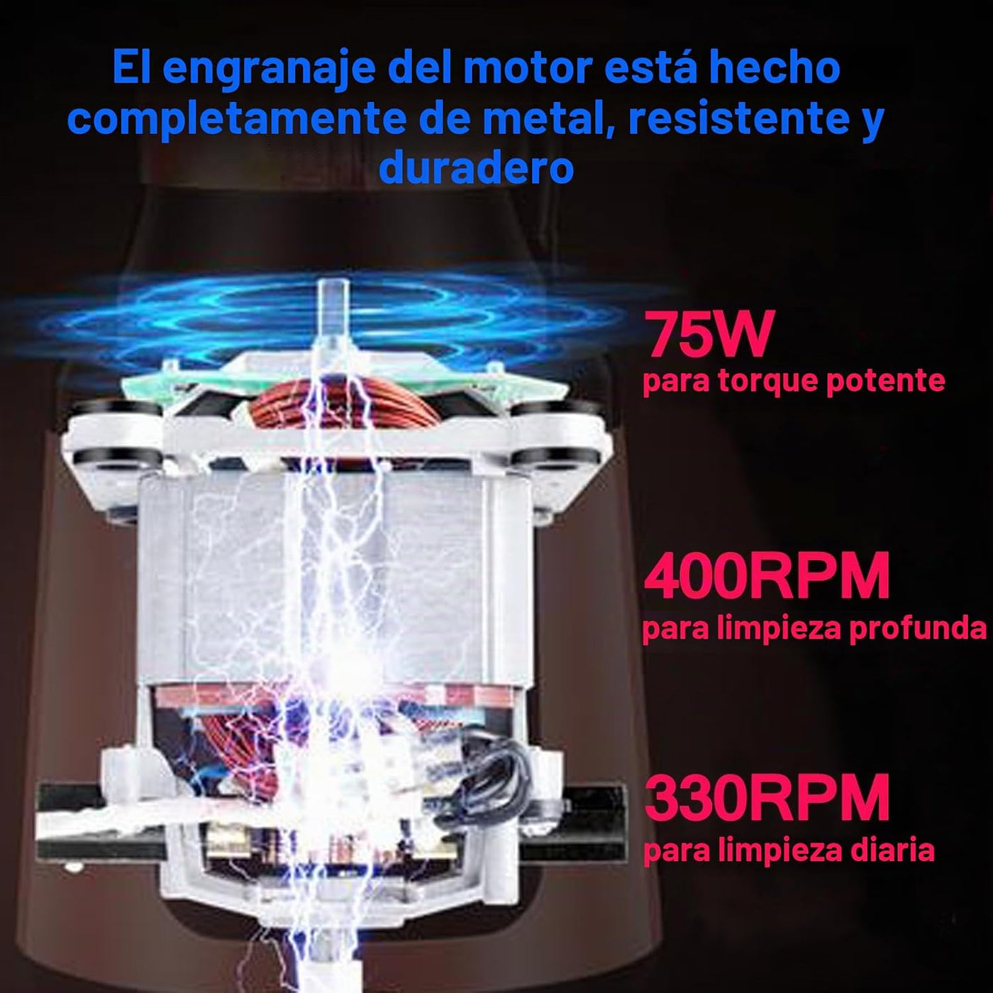 Limpiador eléctrico giratorio, cepillo limpiador de baño con cuerpo completo IPX7 impermeable, limpiador de ducha con mango largo, cepillo de limpieza eléctrica con 9 cabezales de cepillo, limpiador inalámbrico para cocina, bañera, azulejos, galss, suelo