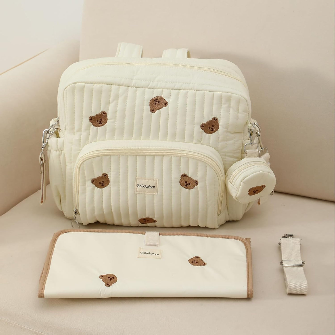 GOBABYMART - Mochila para pañales con cambiador, bolsa de viaje par...