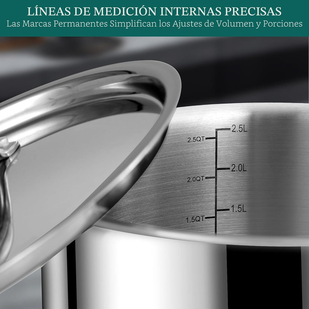 EWFEN Juego de ollas y sartenes, juego de utensilios de cocina de a...