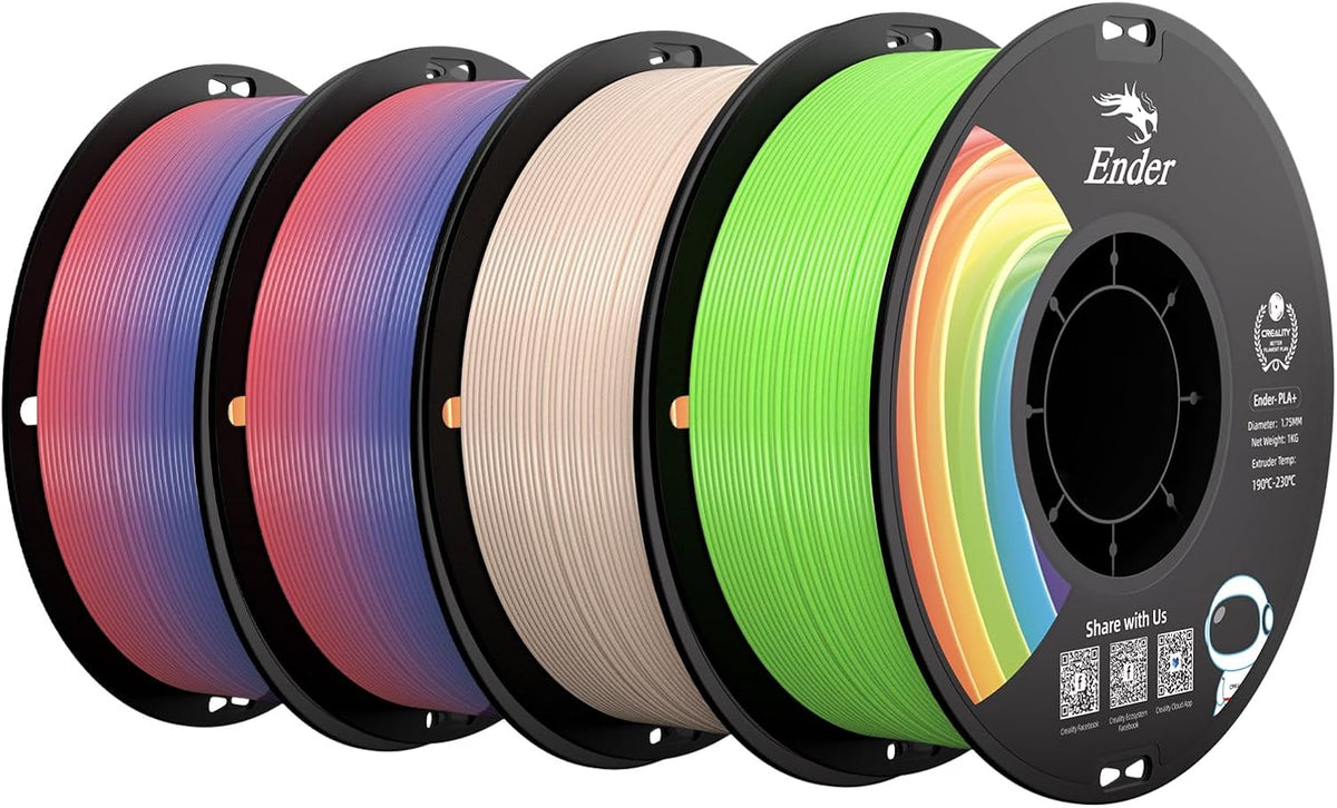 Creality Filamento para impresora 3D PLA+ de 0.069 pulgadas, multic...