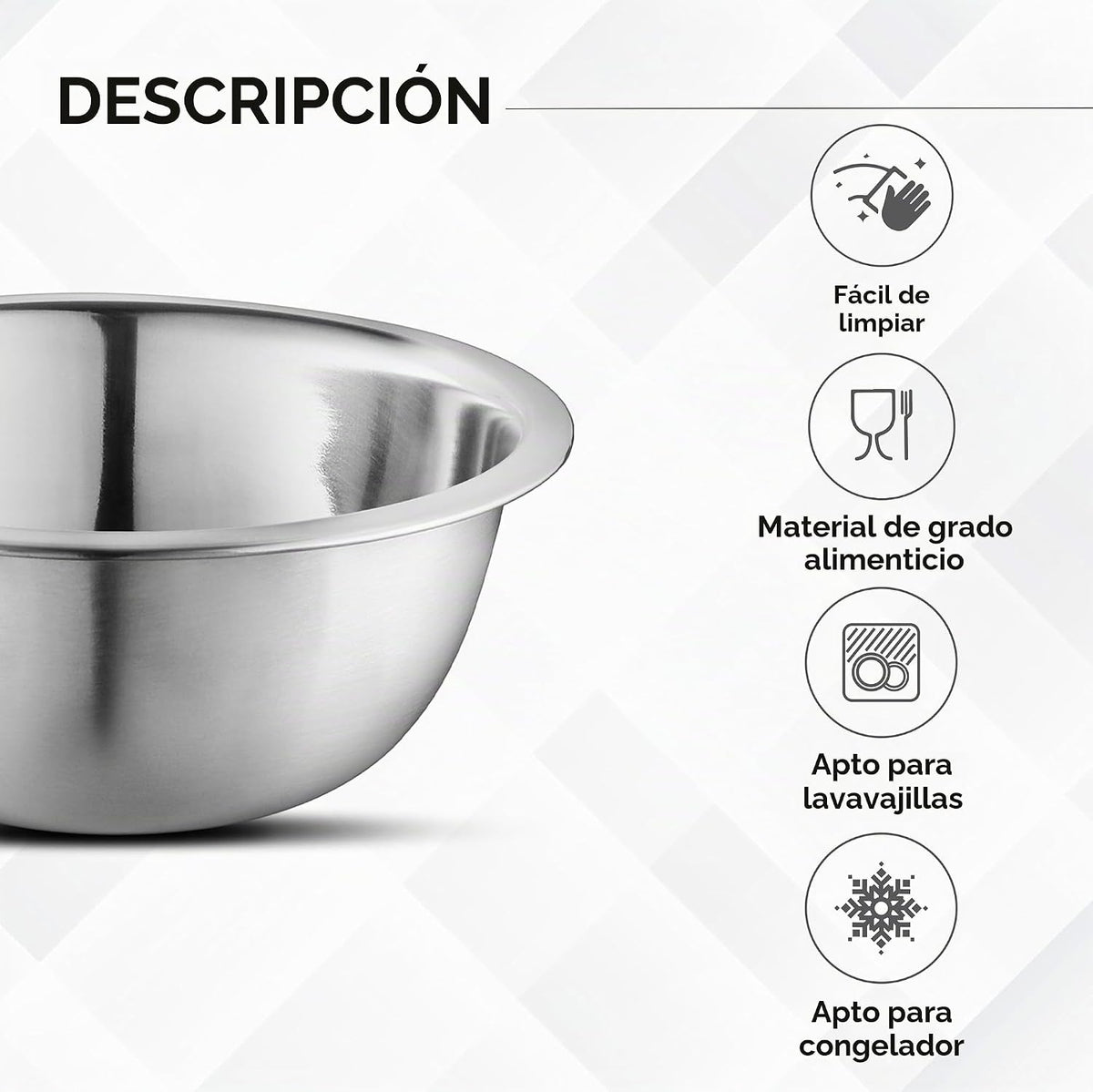 AVADOR Juego de 5 cuencos de acero inoxidable de alta calidad, jueg...