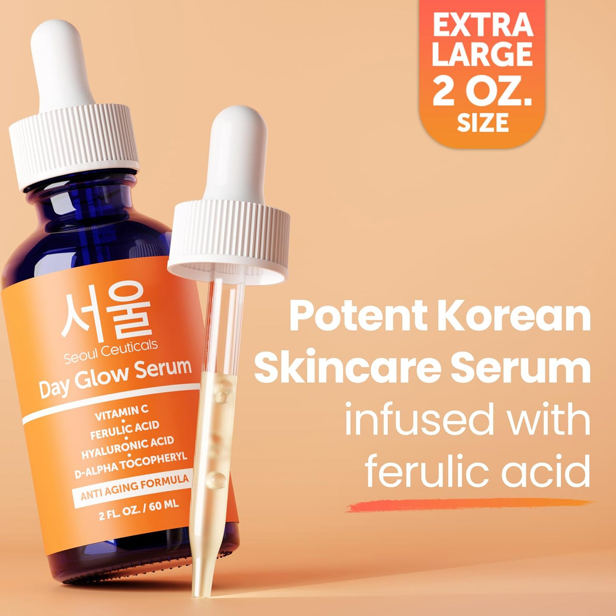SeoulCeuticals Suero coreano con 20% de vitamina C para rostro + CE...