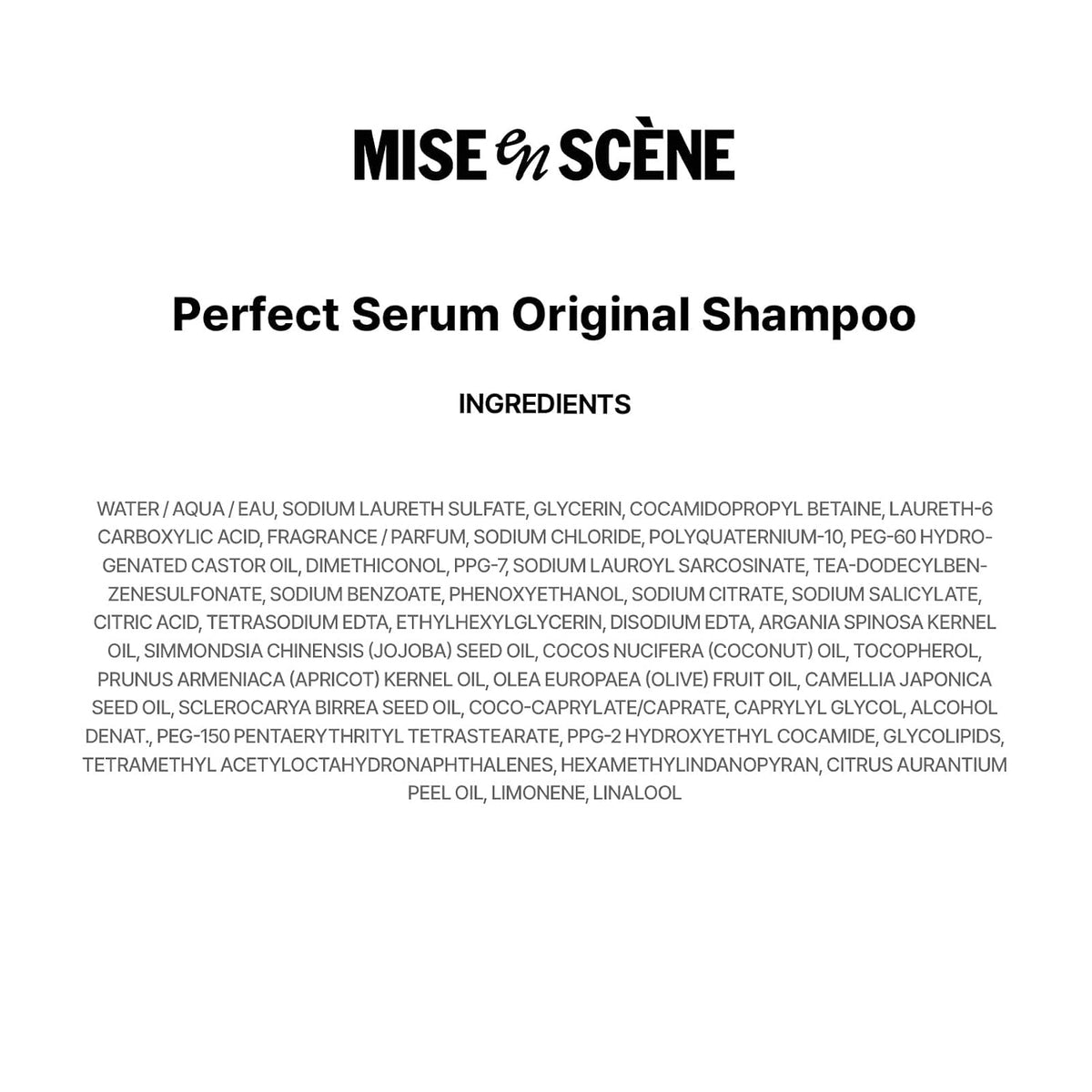 Mise En Scene Perfect Serum - Champú original para cabello dañado,...