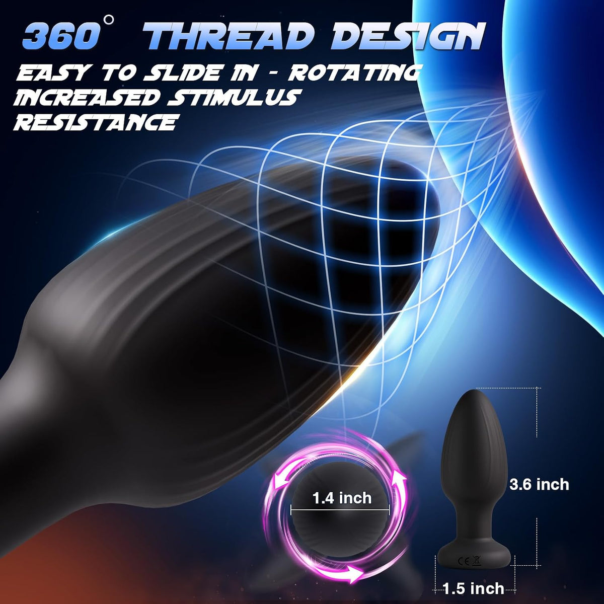 Toolprose Masajeador de próstata juguetes sexuales anales, vibrador...
