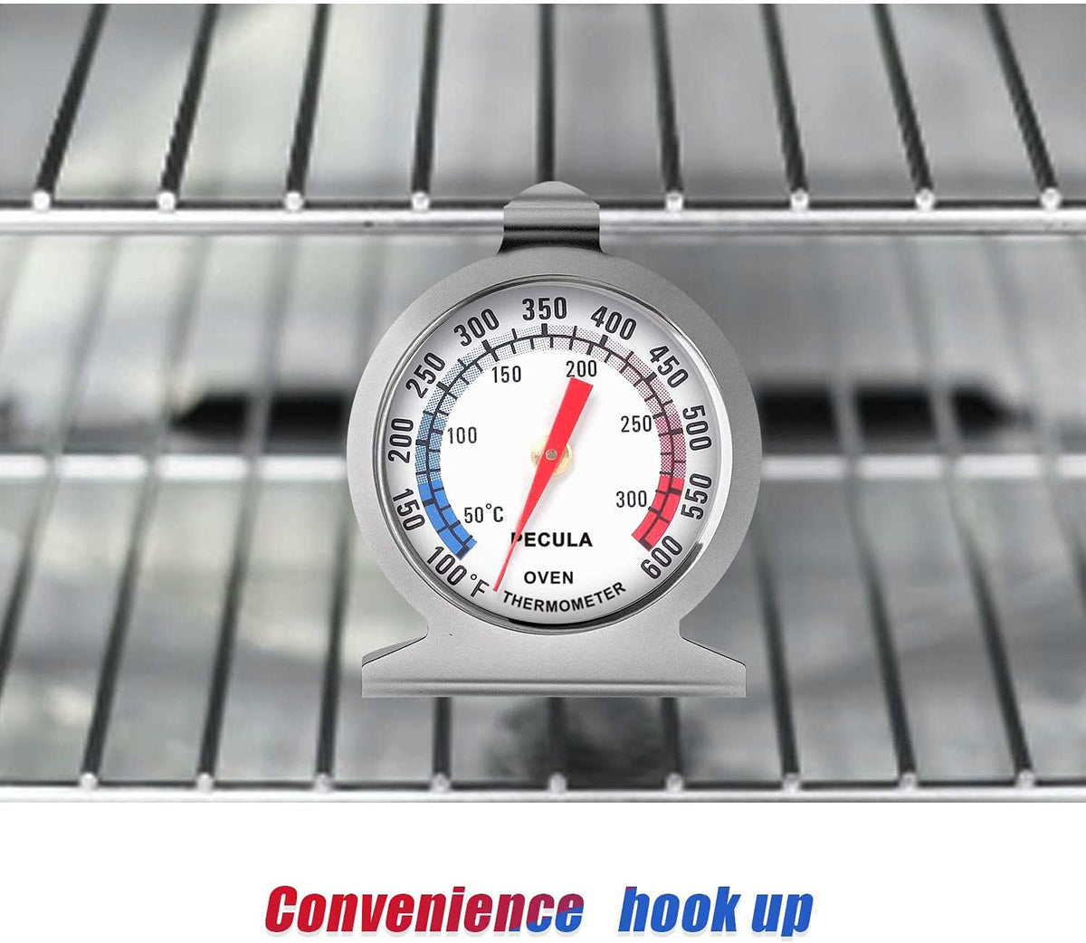 Termómetro para horno, paquete de 2, 50-300 °C\/100-600 °F, horno,...