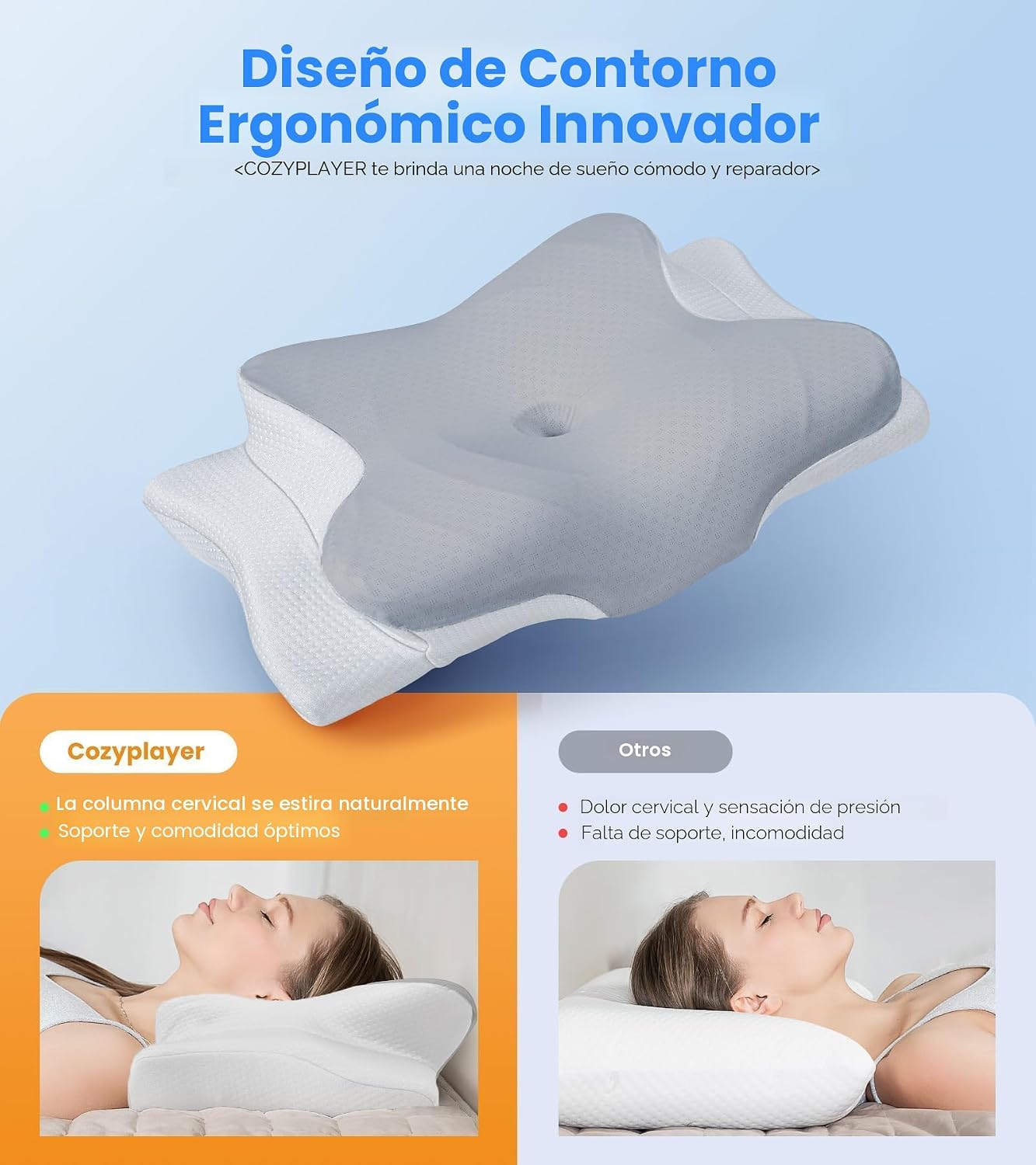 Almohada de Alivio del Dolor Ultra de Enfriamiento para Soporte de...