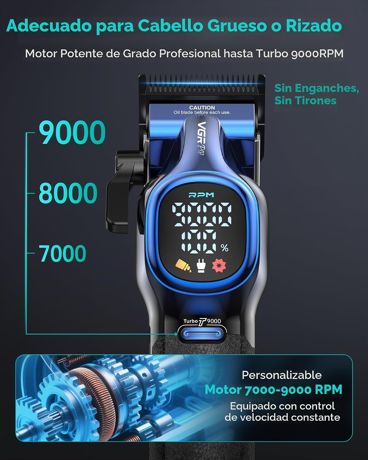VGRPRO Cortapelos Profesional para Hombres, Juego de Cortapelos y R...