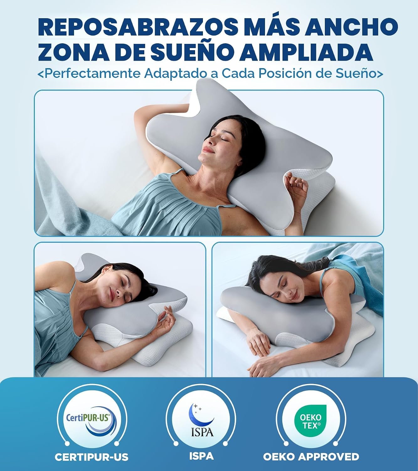 Almohada cervical eficaz para el alivio del dolor para dormir, almo...