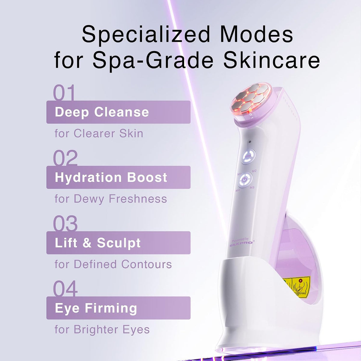 DermRays Dispositivo multifuncional de microcorriente con luz | EMS...