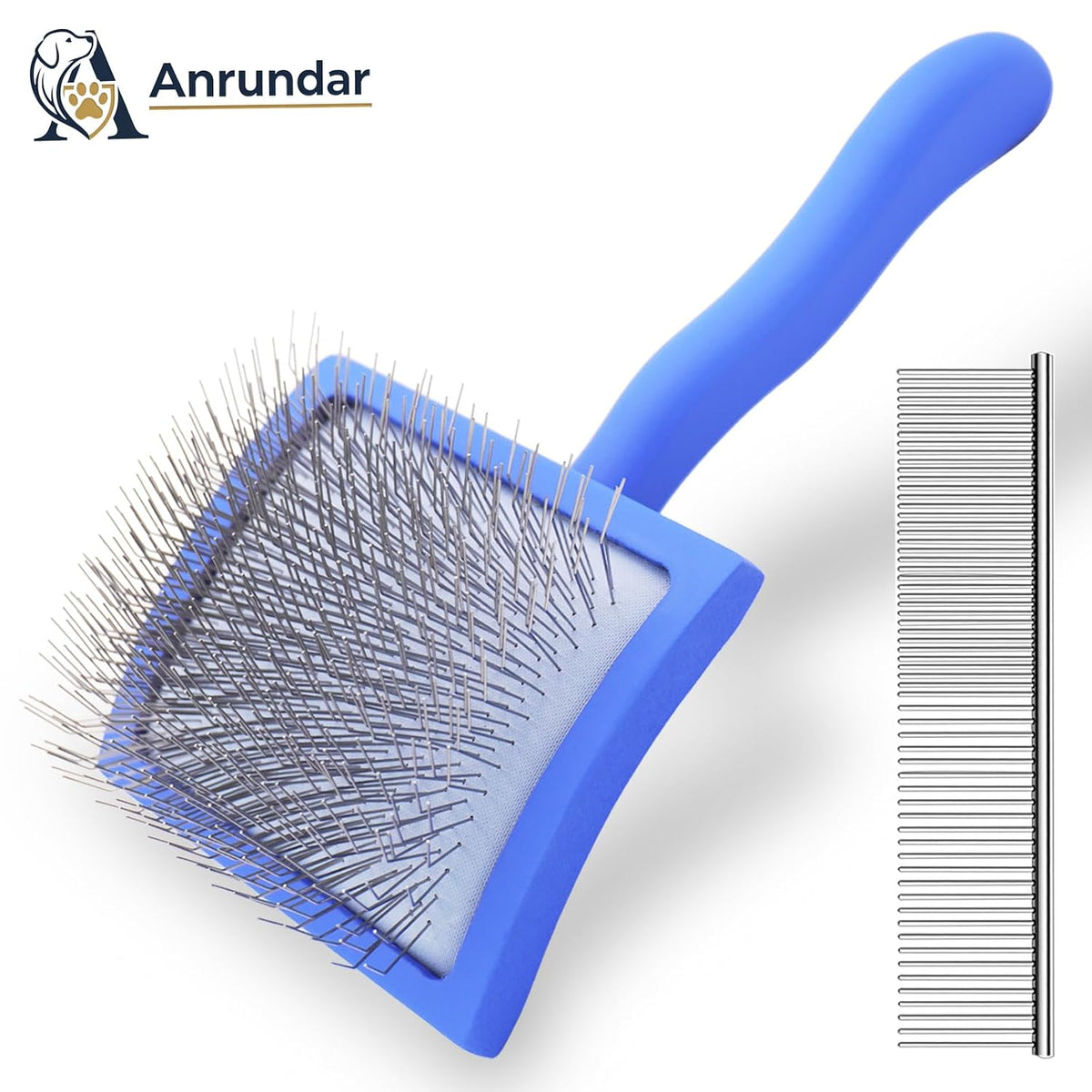 Anrundar - 2 cepillos deslizantes para perros y mascotas, cepillo d...