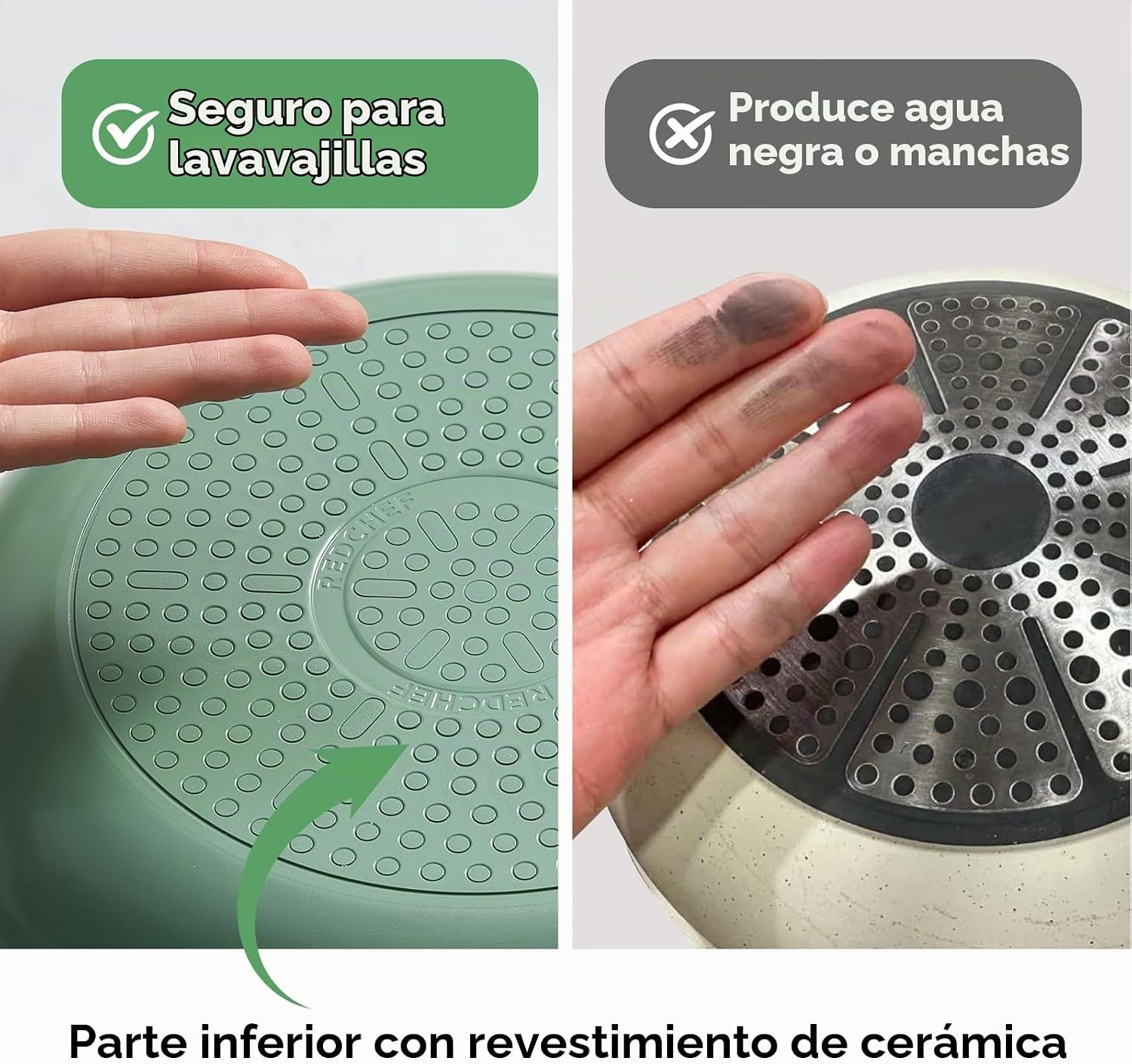 Redchef Juego de sartenes antiadherentes de 6 piezas, sartenes de 8...