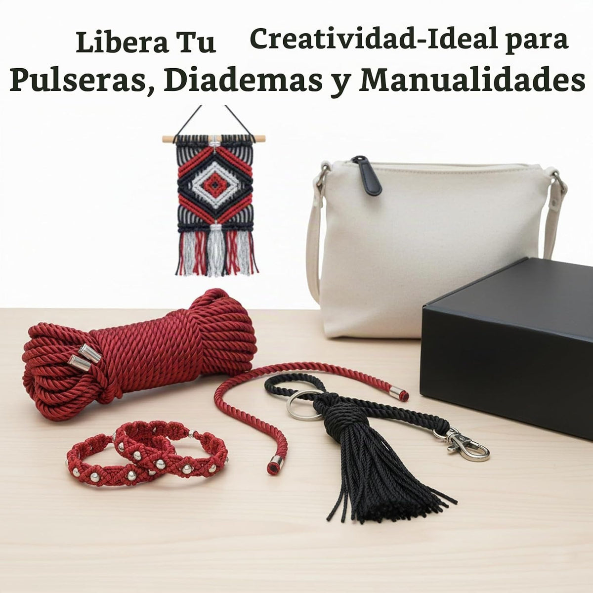 Cuerda de seda suave, juego de cordón de nailon satinado de 0.315 p...