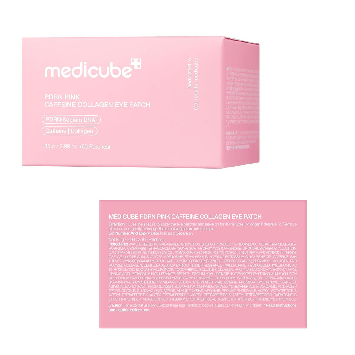 medicube Eye Patch PDRN Caffeine Collagen - Parches de gel reafirma...