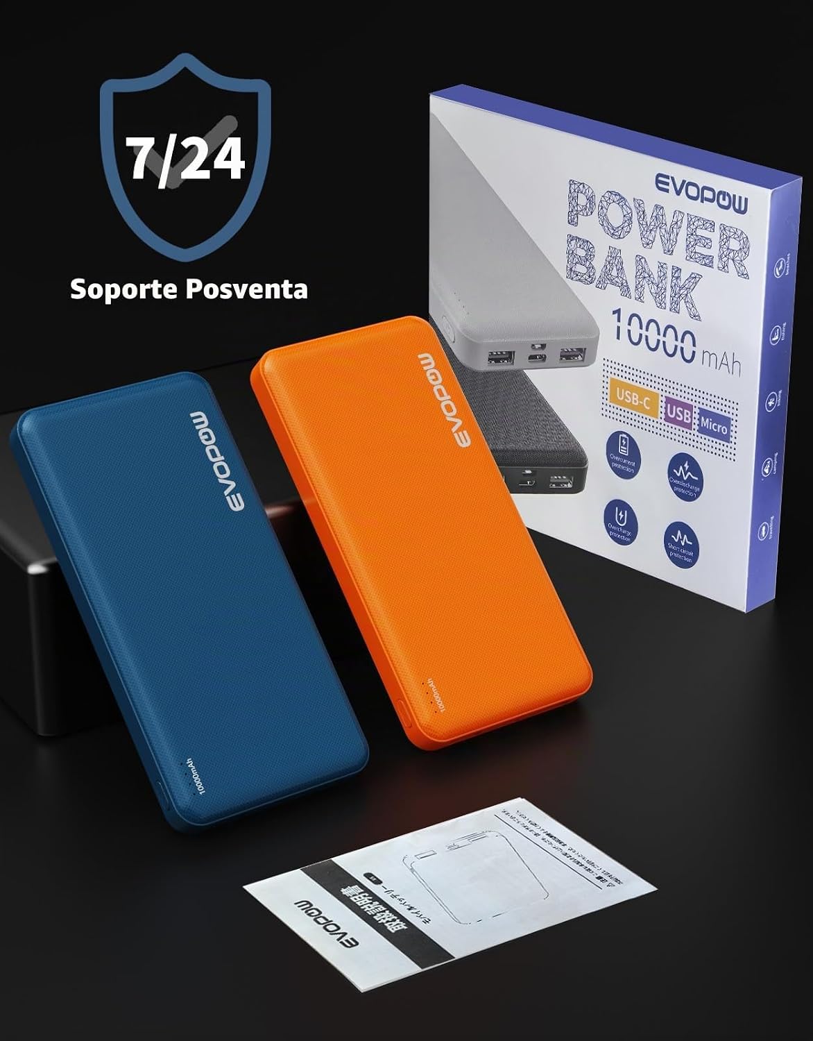 Paquete de 2 cargadores portátiles, banco de energía de 10000 mAh,...