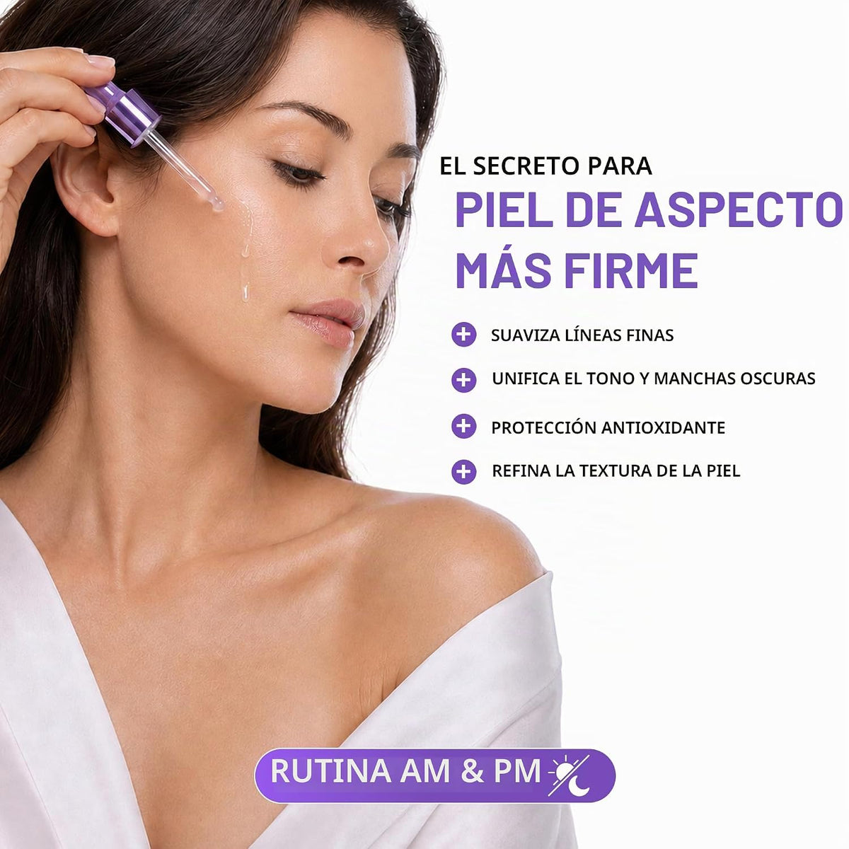 Clear Beauty Peptides Serum para la cara con colágeno, reafirmante...