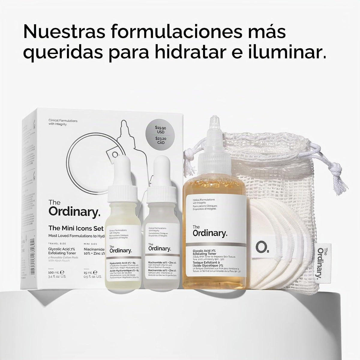 The Ordinary The Mini Icons, cuidado de la piel de tamaño de viaje...