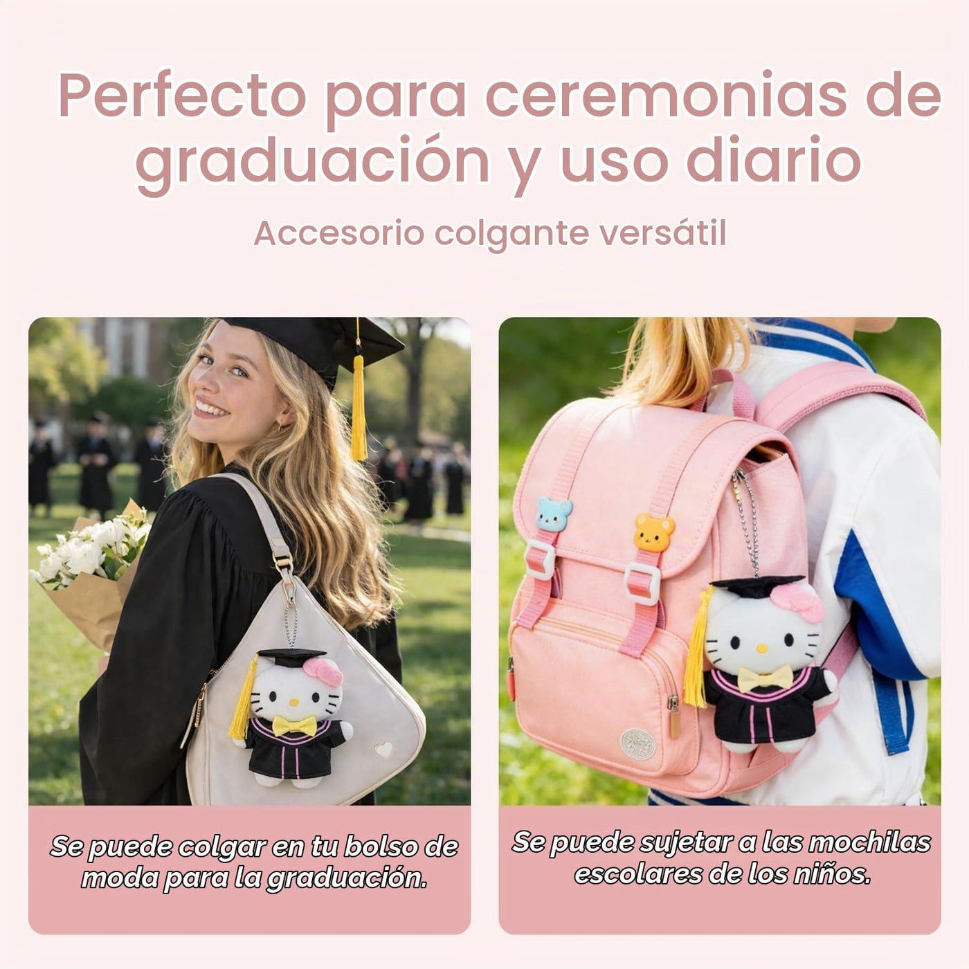 RELIGES Llavero de felpa de graduación, 4.2 pulgadas, suave adorno...