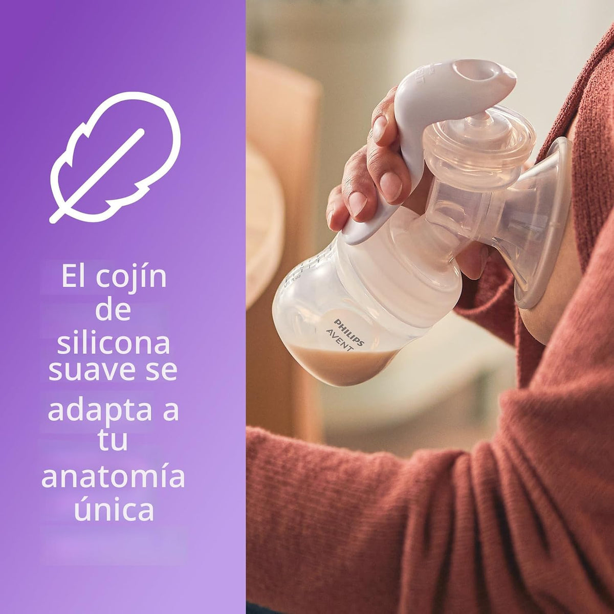Philips Avent Extractor de leche manual, bombeo fácil con tecnologí...