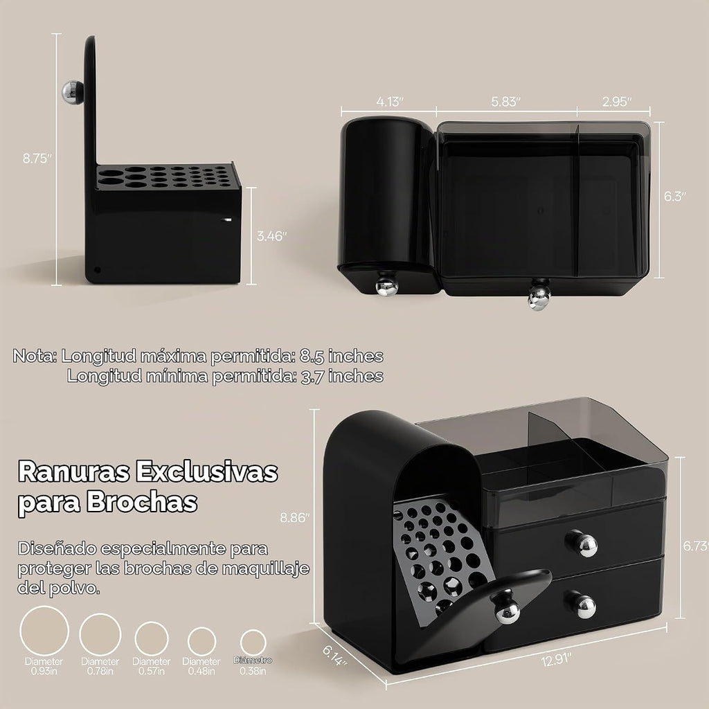 HBlife Organizador de maquillaje para encimera con cajones, organiz...