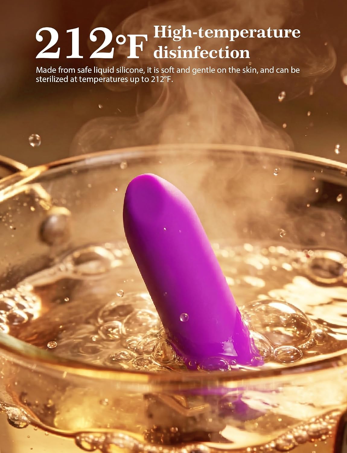 MOIAME - Vibrador completamente de silicona para mujer, impermeabil...