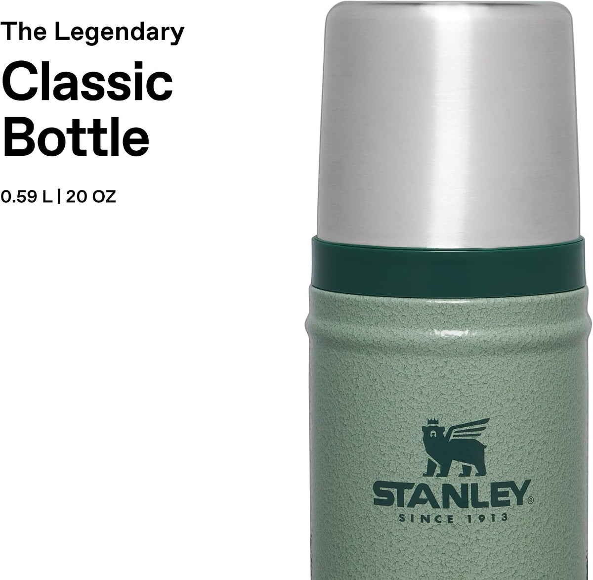 Botella termo Stanley 1913 Classic Legendary 0,59 L - Verde martill...