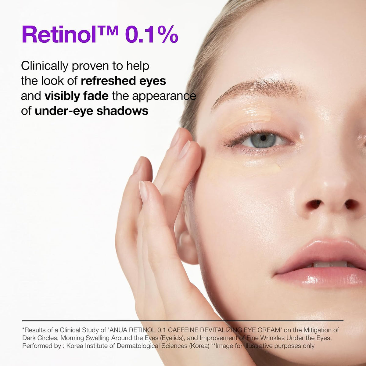 Anua Retinol 0.1 Crema revitalizante para ojos con cafeína, 1.05 fl...