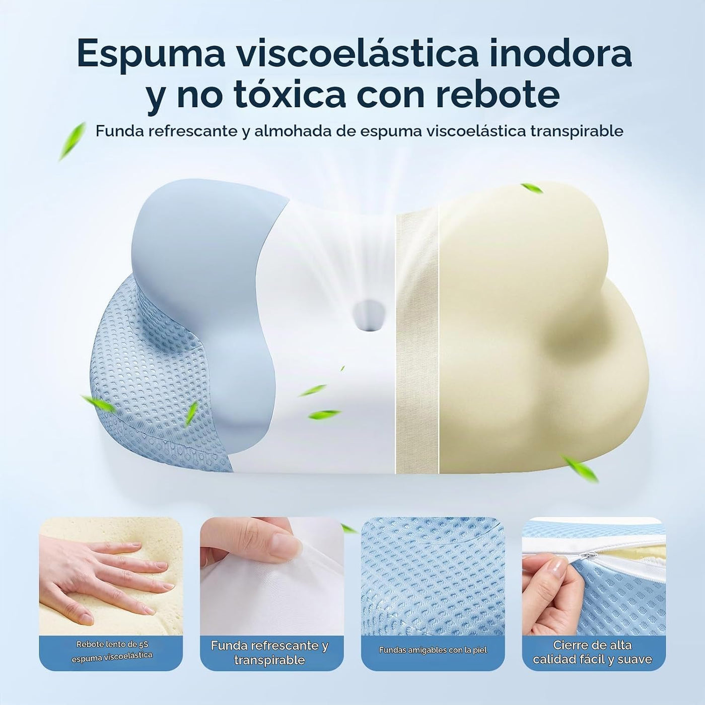 Almohada cervical para aliviar el dolor de cuello y hombros, almoha...
