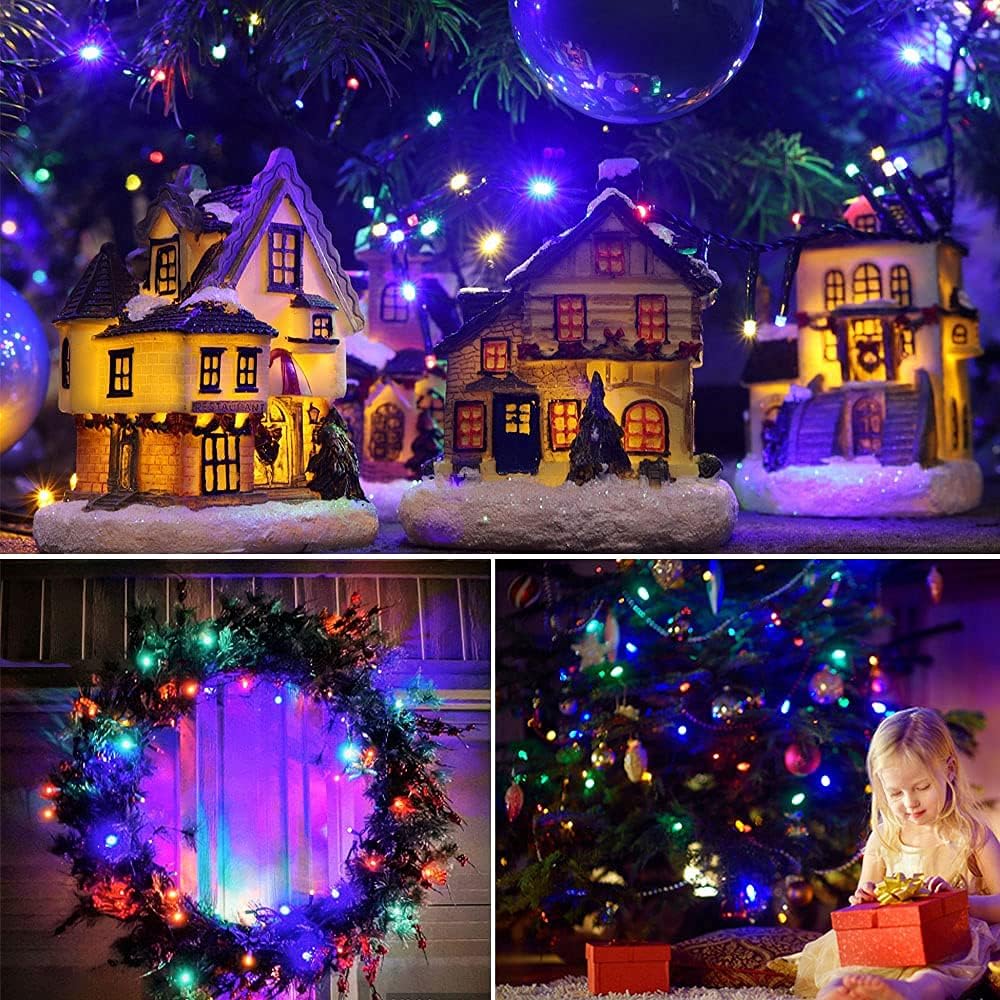 VTECHOLOGY - 300 luces LED multicolor para árbol de Navidad, luz pa...
