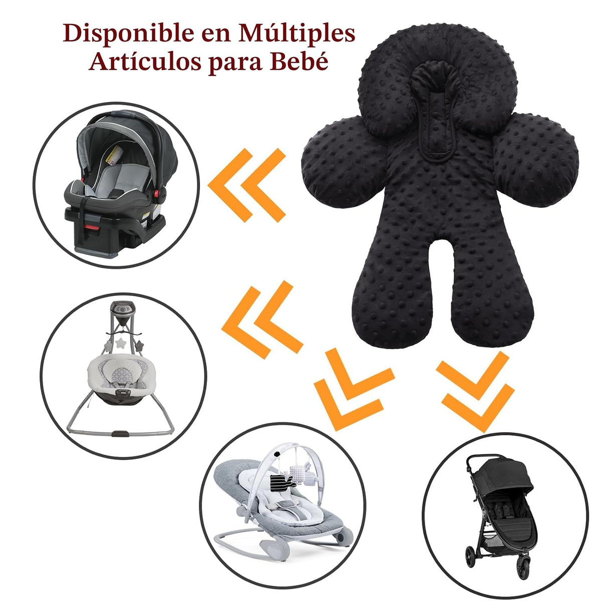 Pro Goleem Inserto para asiento de automóvil infantil, soporte para...