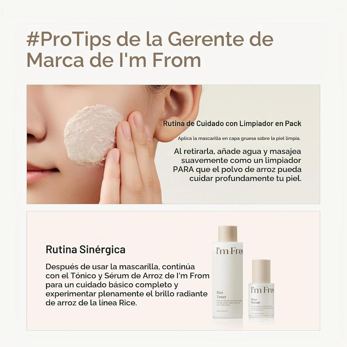 I'm From Máscara de arroz, máscara exfoliante suave de arroz la...