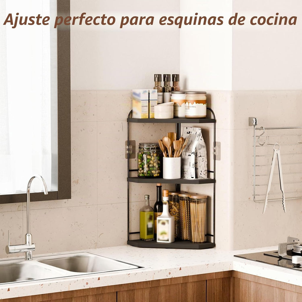 Naeqieo Organizador esquinero de encimera de baño, organizador de e...