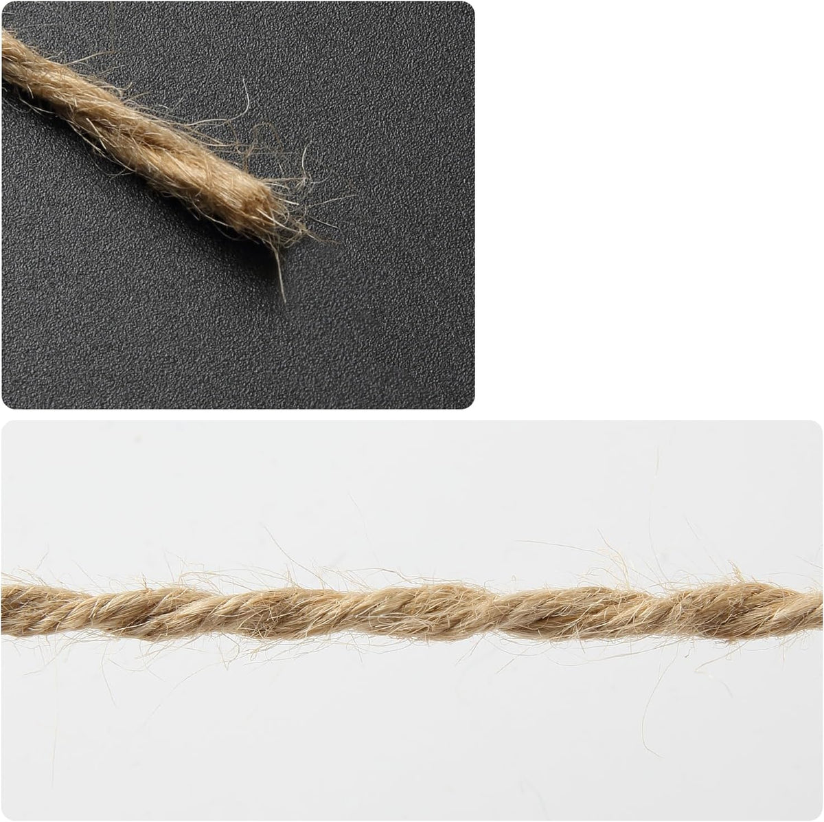 NorthPada Cuerda de cáñamo de sisal natural de 1\/8 pulgadas (3mm)...