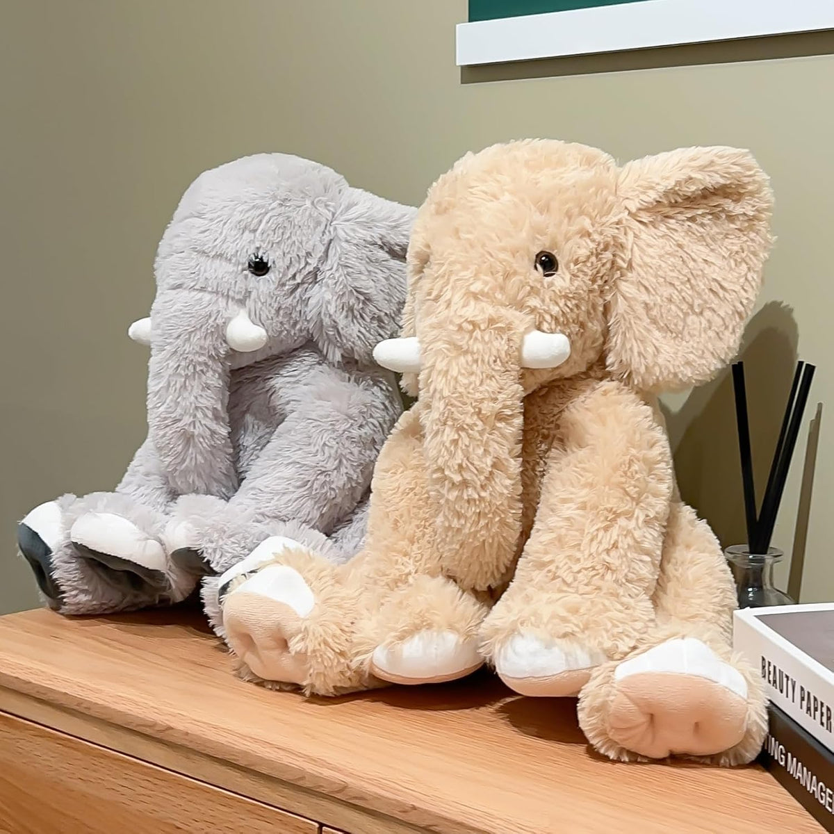 UBABER Elefante de peluche grande de 19.2 pulgadas, juguete de elef...
