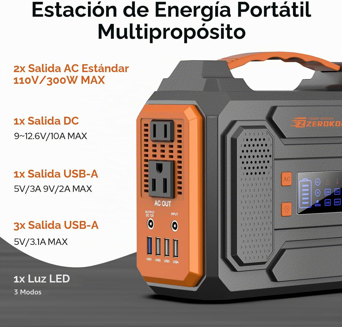 Generador de banco de energía solar de 300 W con panel de 60 W, est...